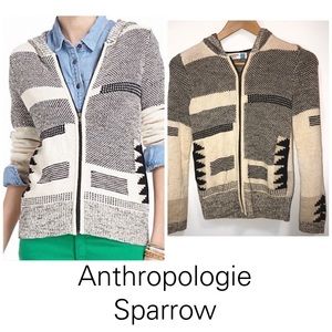 Anthro Sparrow Opole Hooded Sweater w/ Zipper-XS